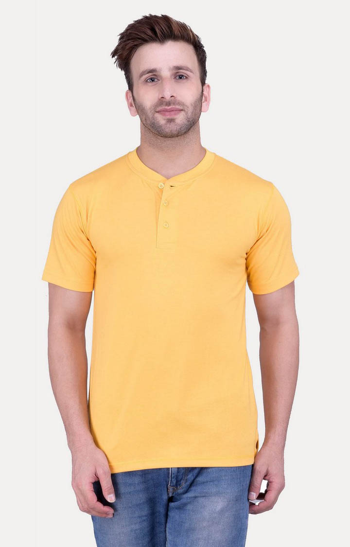 Men's Multicolor Cotton Solid Regular T-Shirts