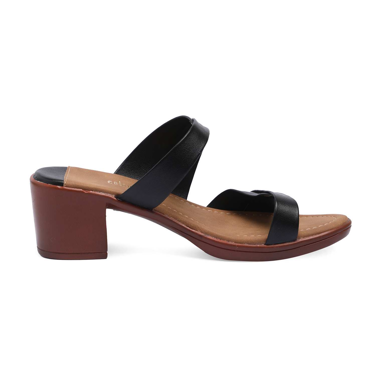 Trendy Women Black Block Heel Sandals