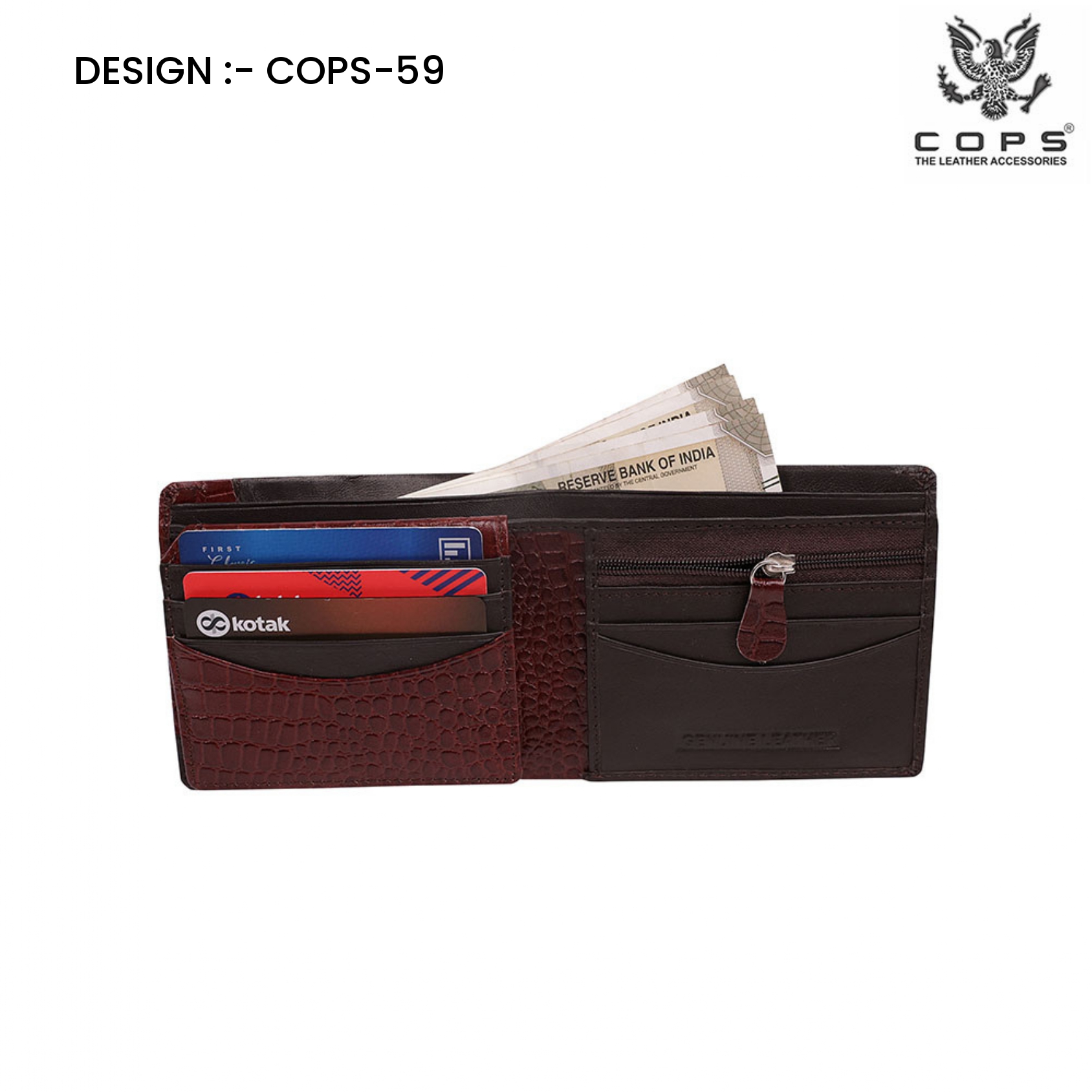 Men's Elite Edition-  Leather Wallet by Cops