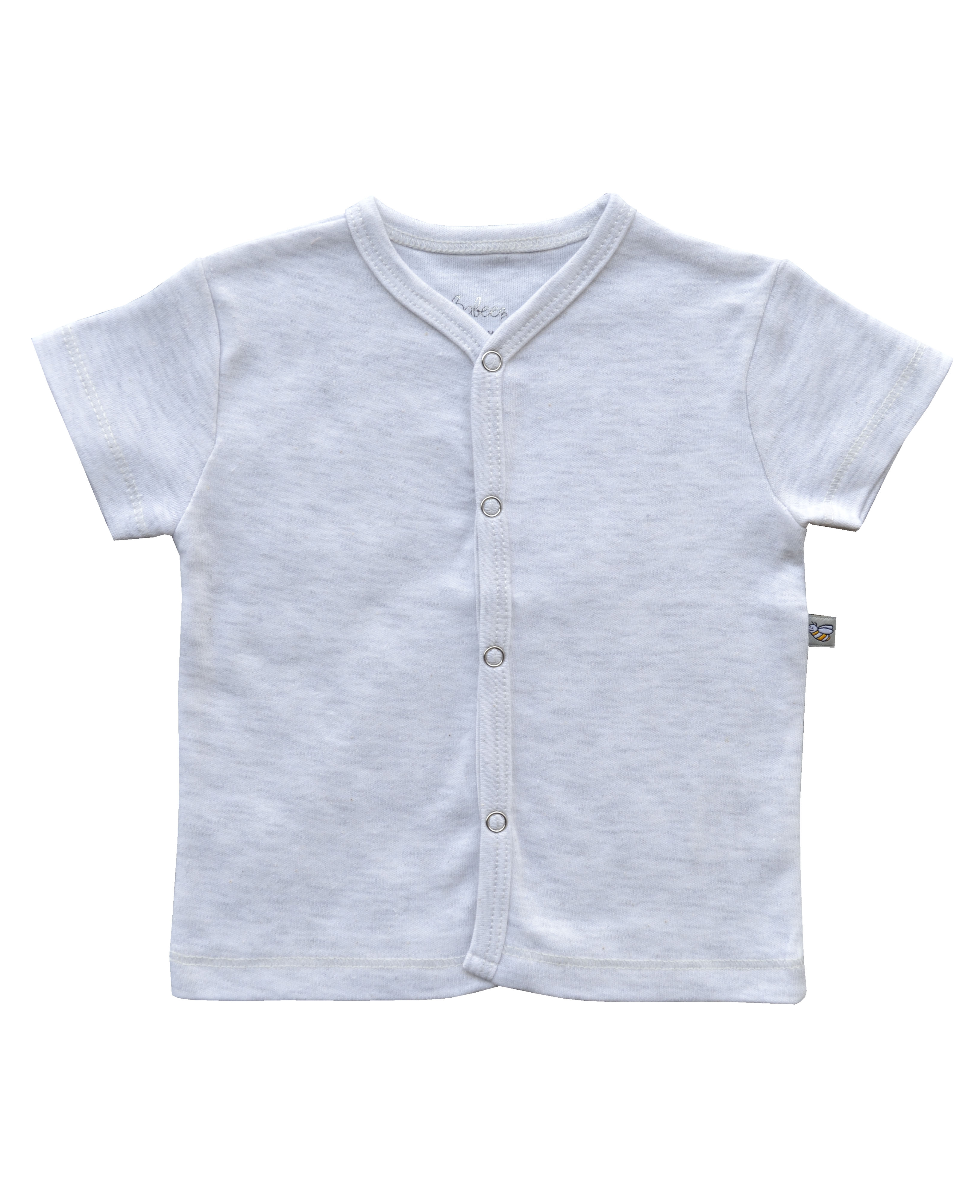Babeez | Grey Short Sleeve Jhabla (100% Cotton Interlock Biowash) undefined