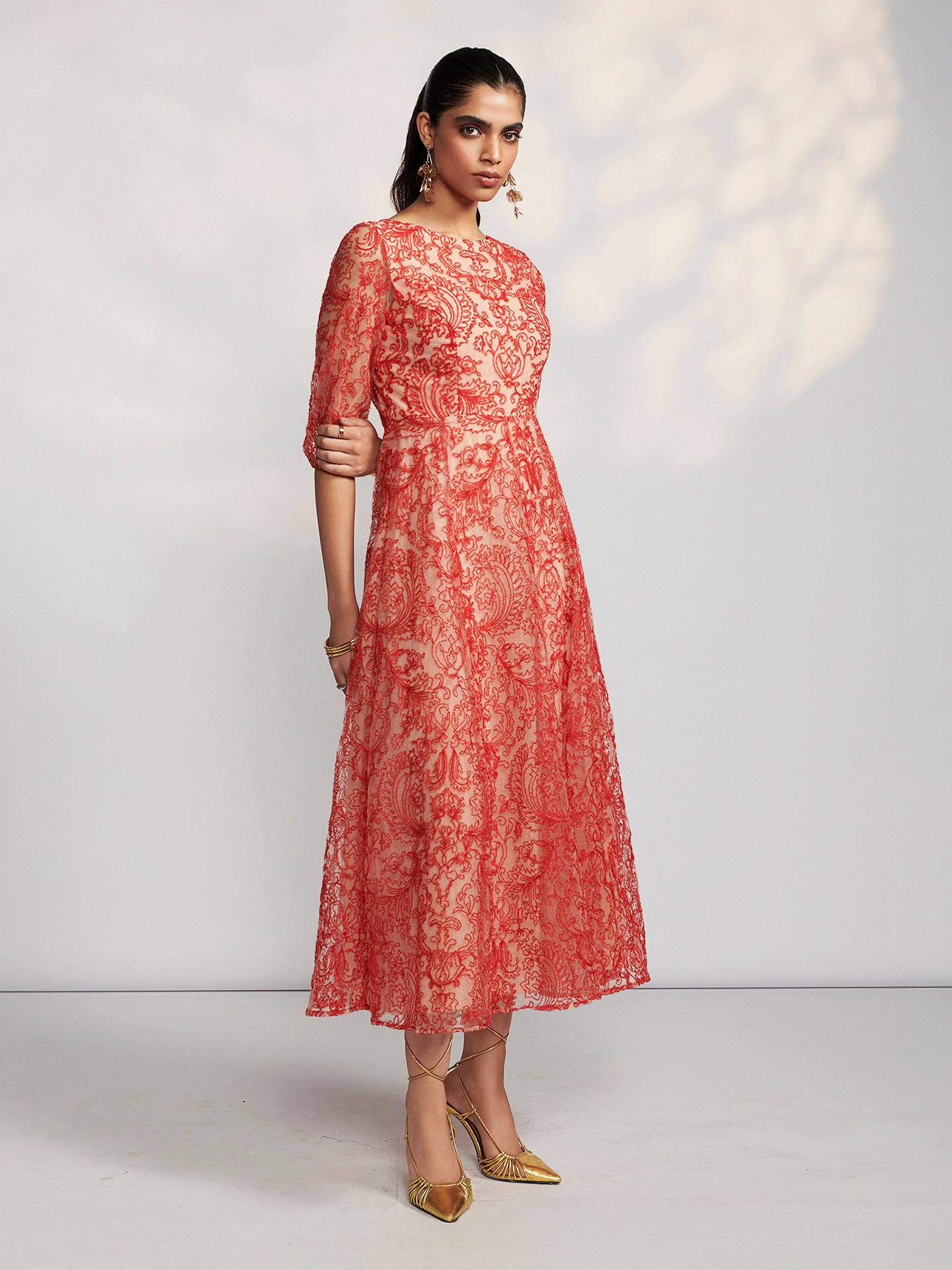 Red Carmina Long Dress