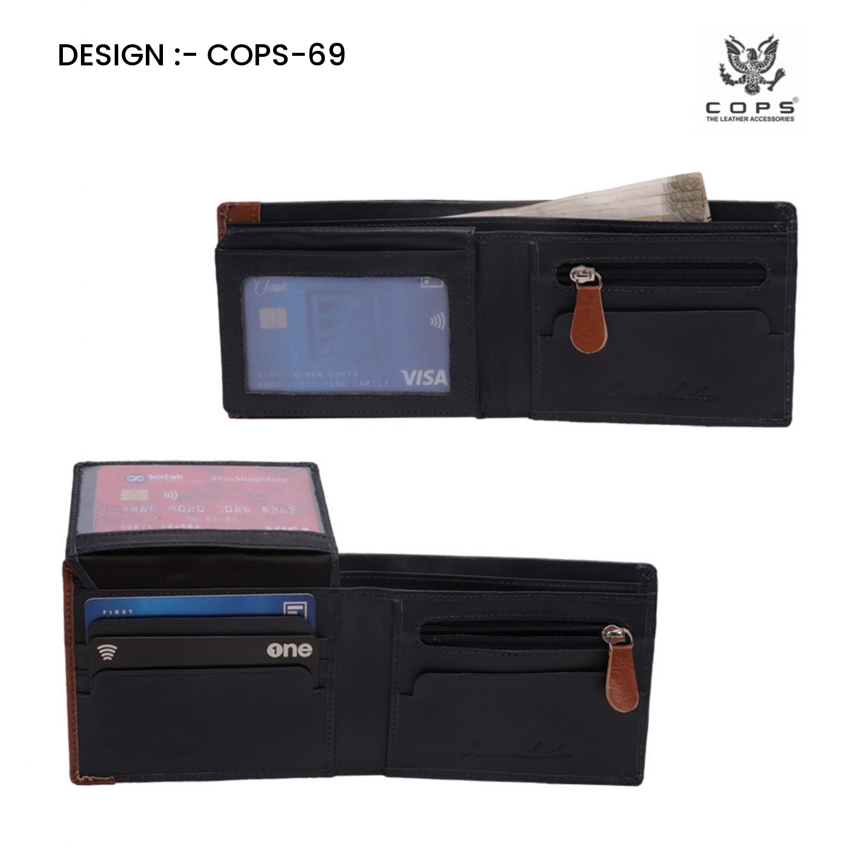 Men’s  Premium Touch Legacy Wallets - Leather Wallet by Cops
