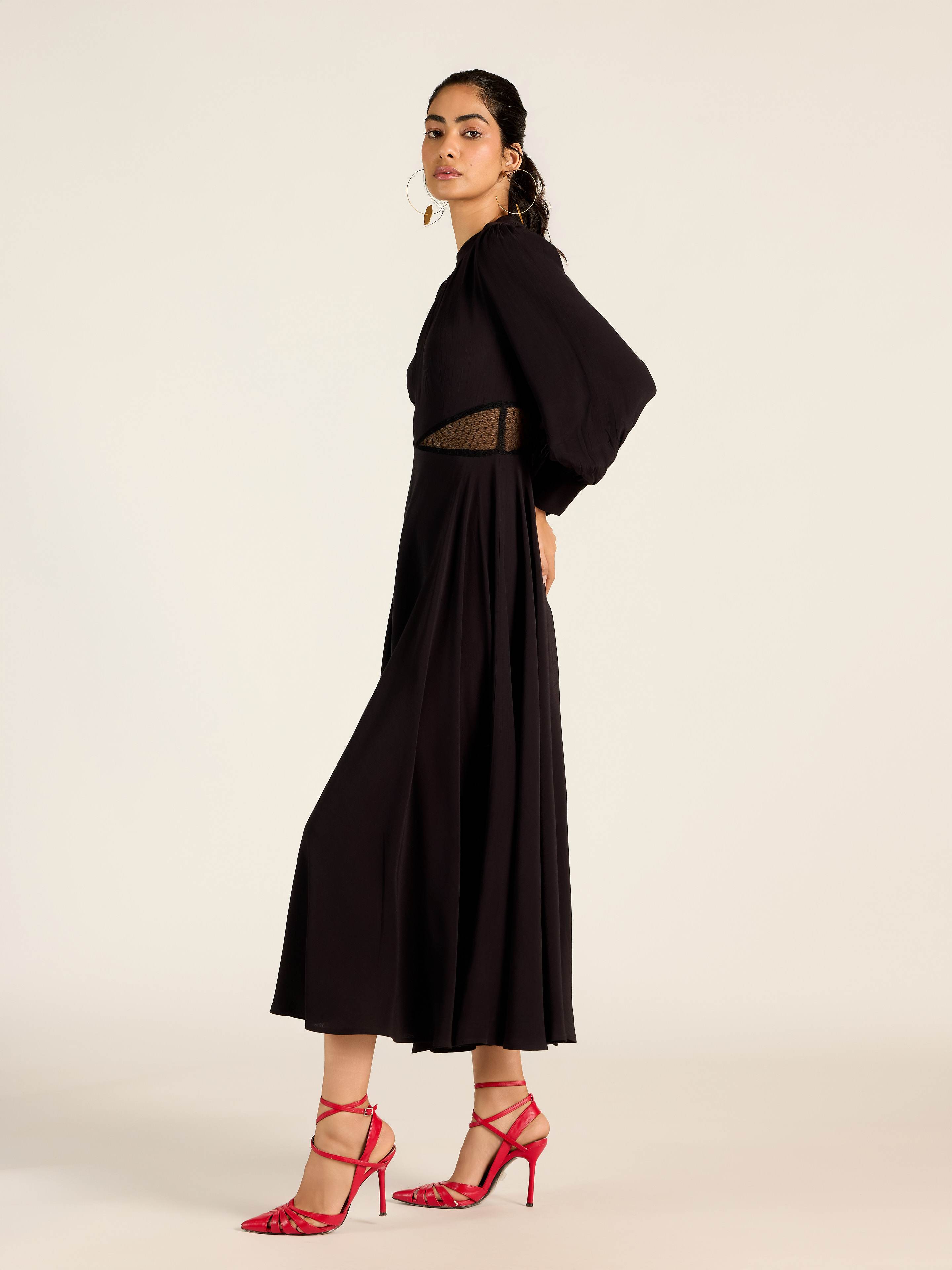 BLACK MARGO LONG DRESS