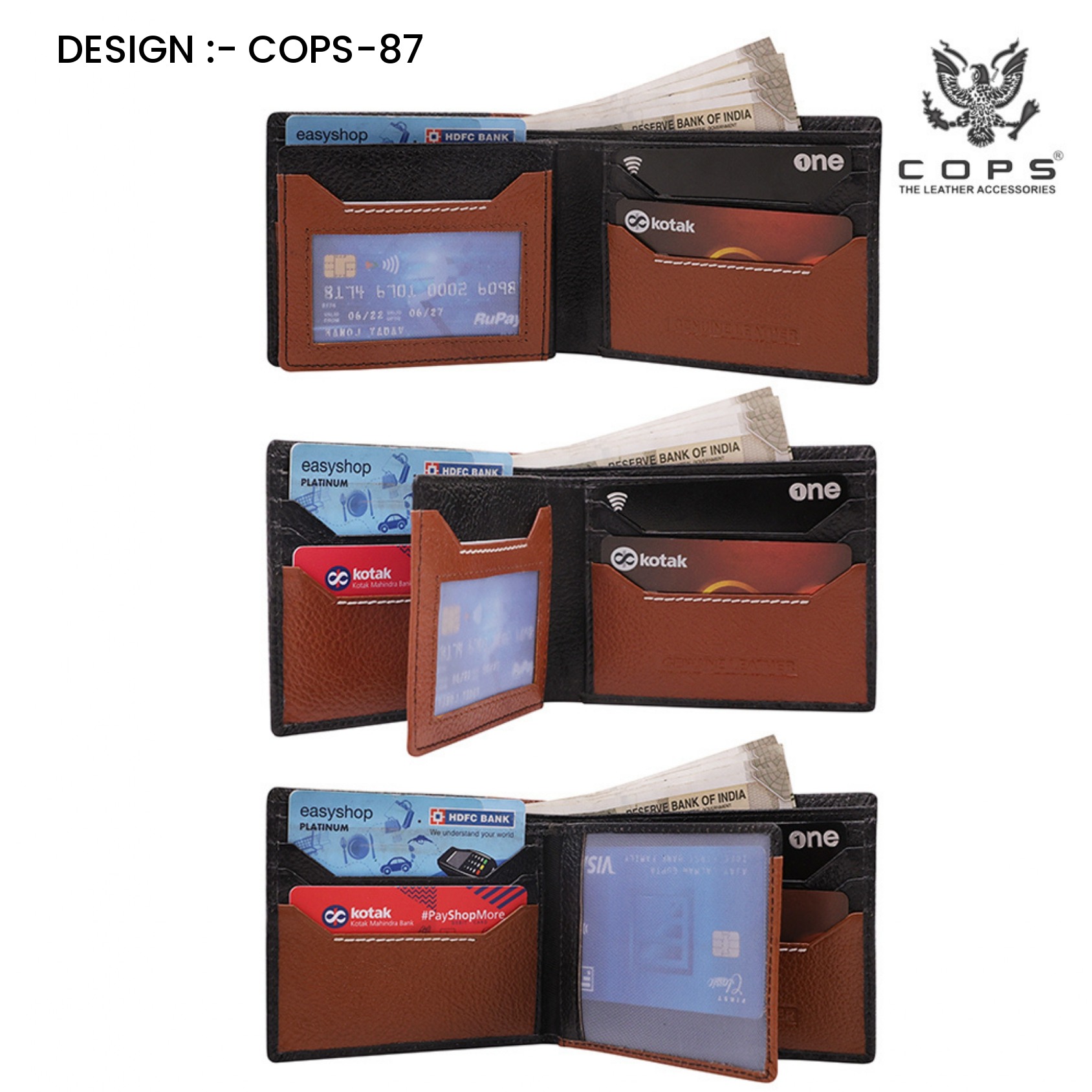 Men’s  Premium Touch Legacy Wallets - Leather Wallet by Cops