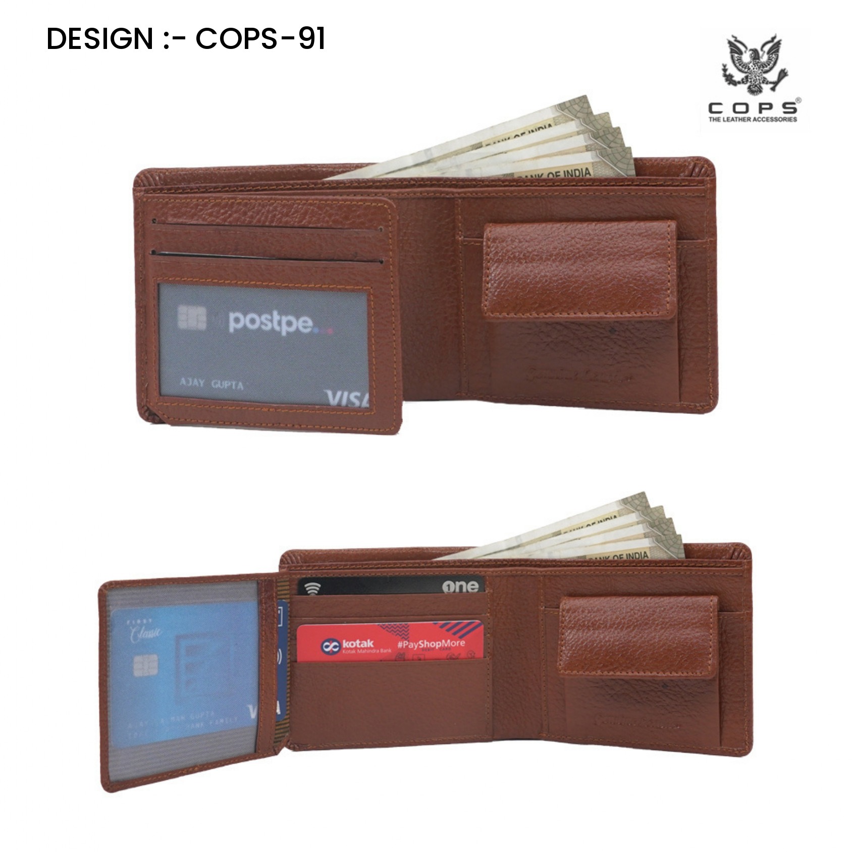 Men’s  Premium Touch Legacy Wallets - Leather Wallet by Cops