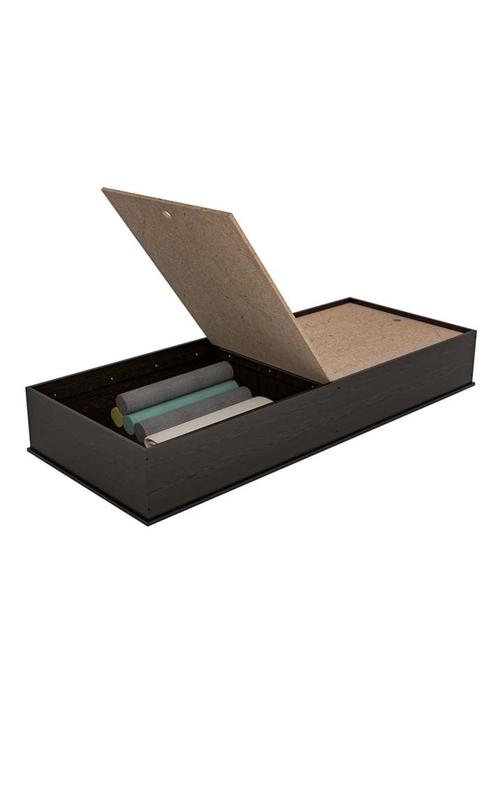 neudot Unique Engineered Wood Diwan Bed with Box Stoarge (Finish Color -WENGE)
