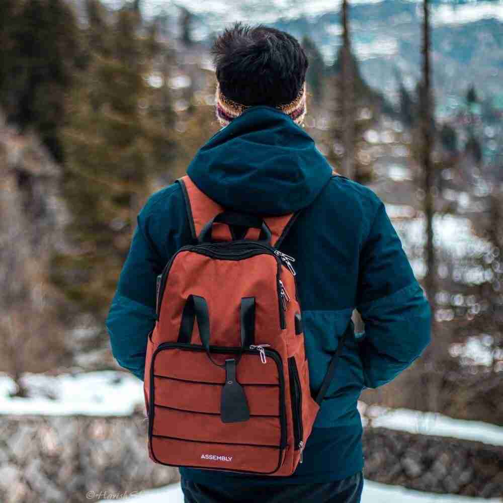 Rust Laptop Backpack (USB Charging Port) | Premium Office Laptop Bag for Men/Women