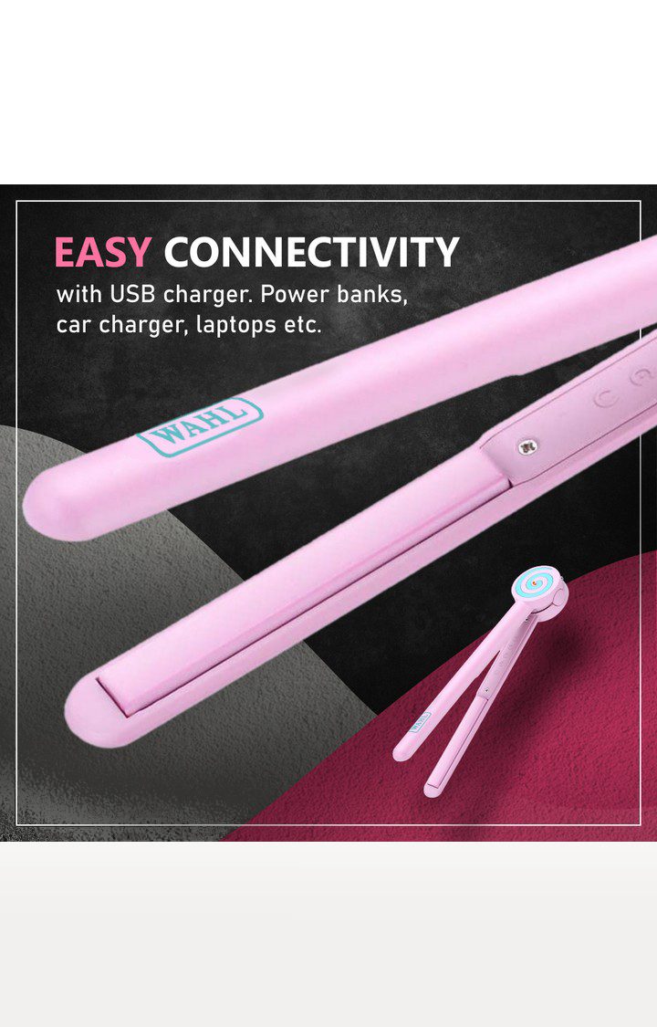 Wahl Pink Mini Straightener and Curler 