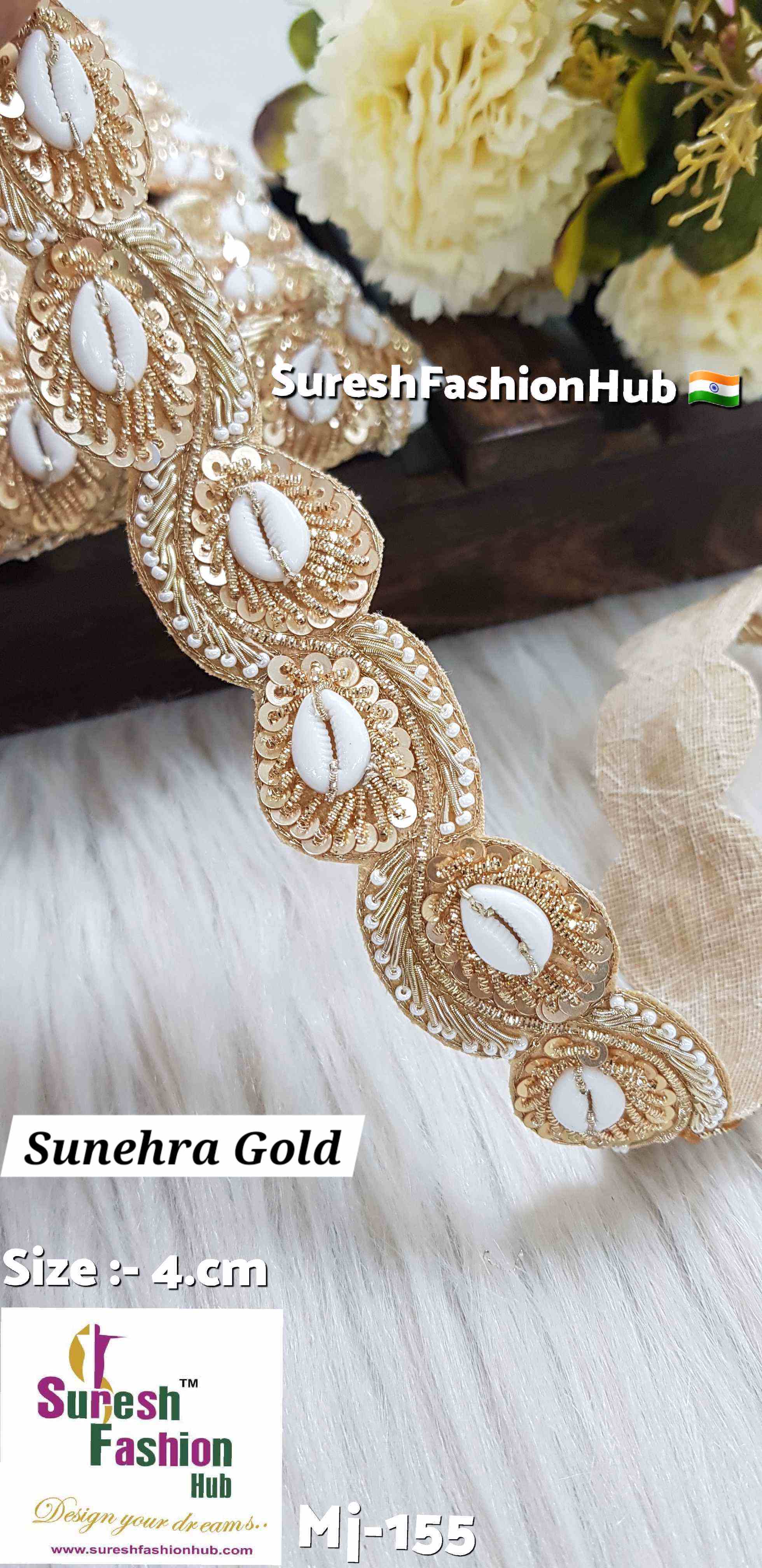 Sunehra Gold DoubleSide Cutwork Lace