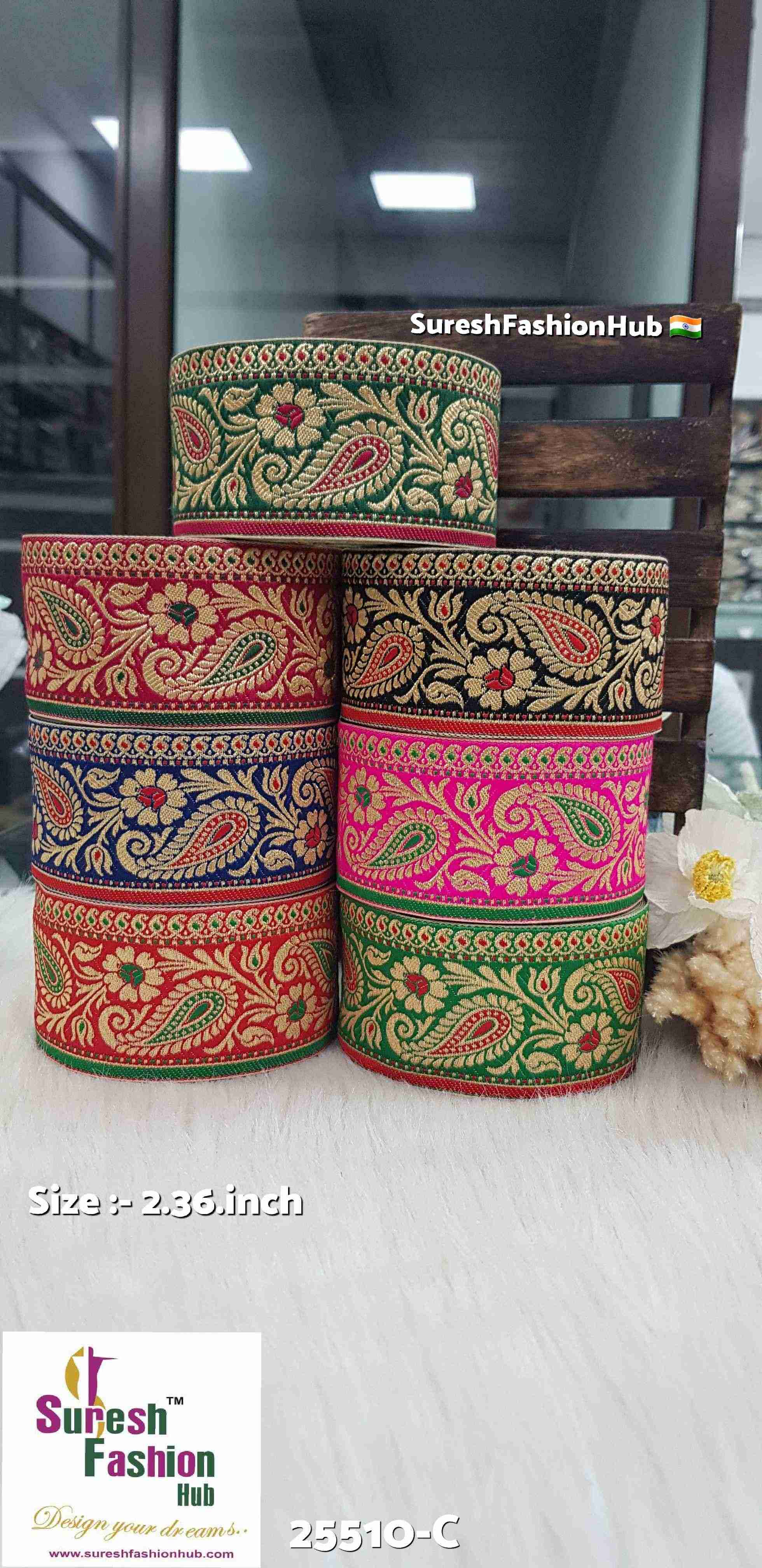 Rani + Blue Regal Banarasi Mango Trim