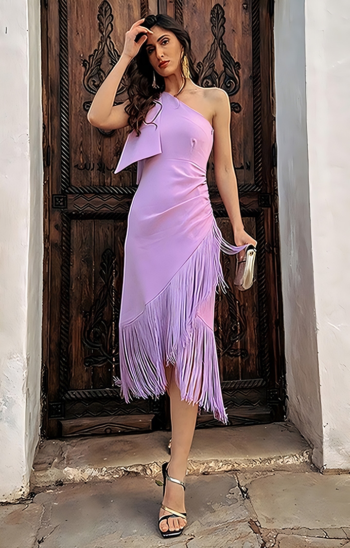 Women's Purple Katelyn Asymmetric Dress