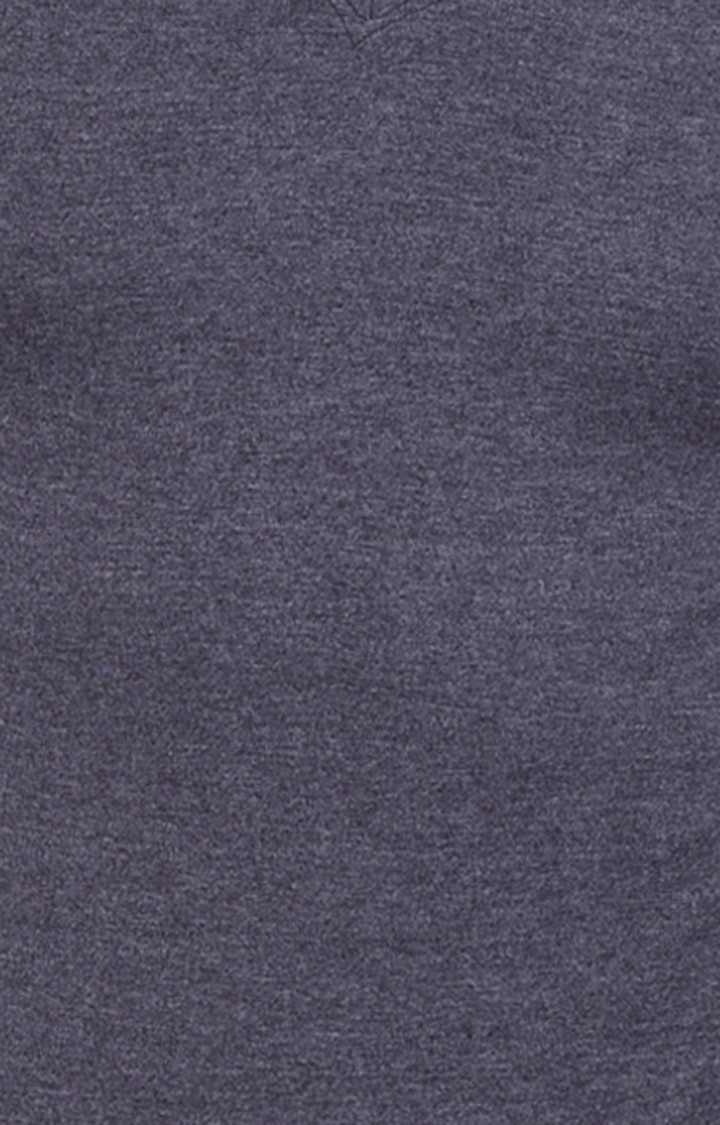 Men's Grey Cotton Melange Regular T-Shirts