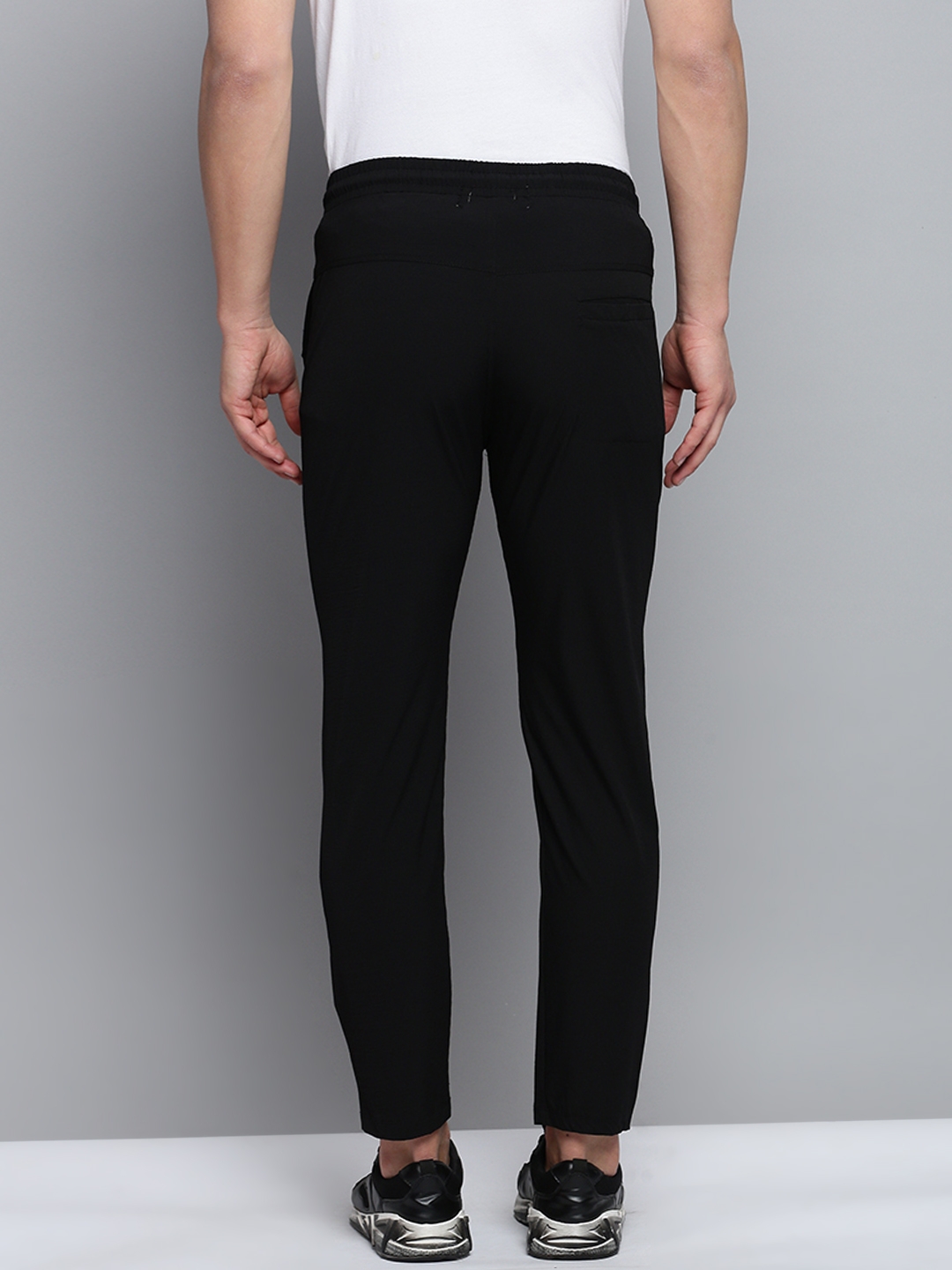Showoff | SHOWOFF Men's Self Design Black Regular Fit Regular Track Pant 2