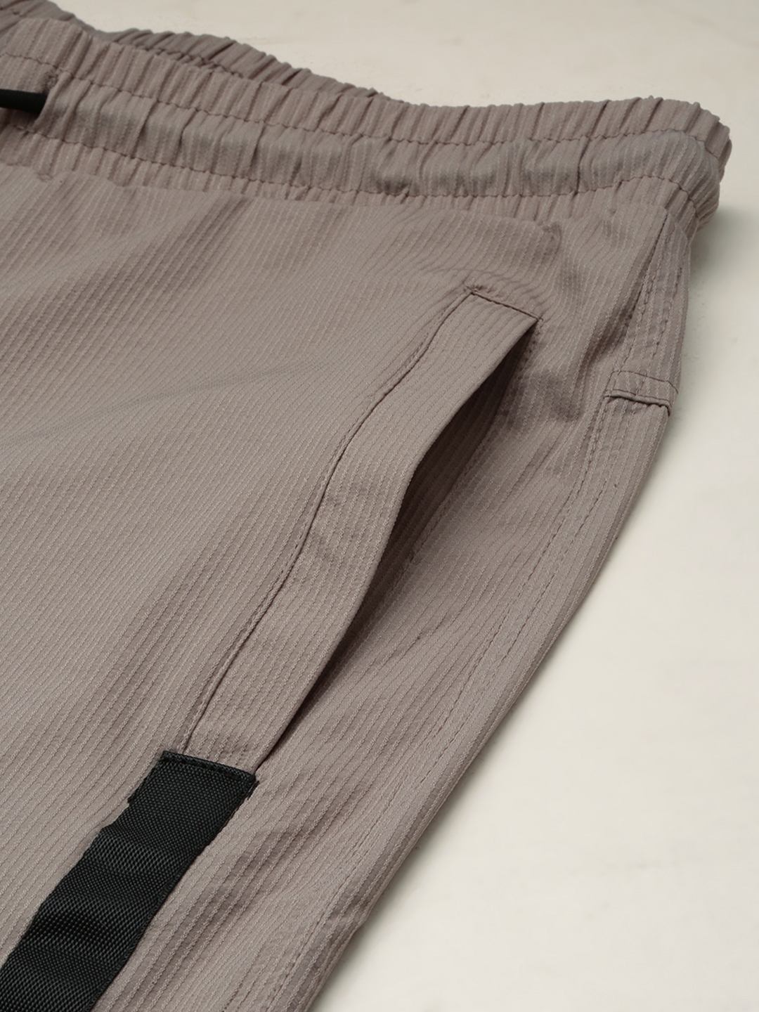 Showoff | SHOWOFF Men's Self Design Grey Regular Fit Regular Track Pant 5