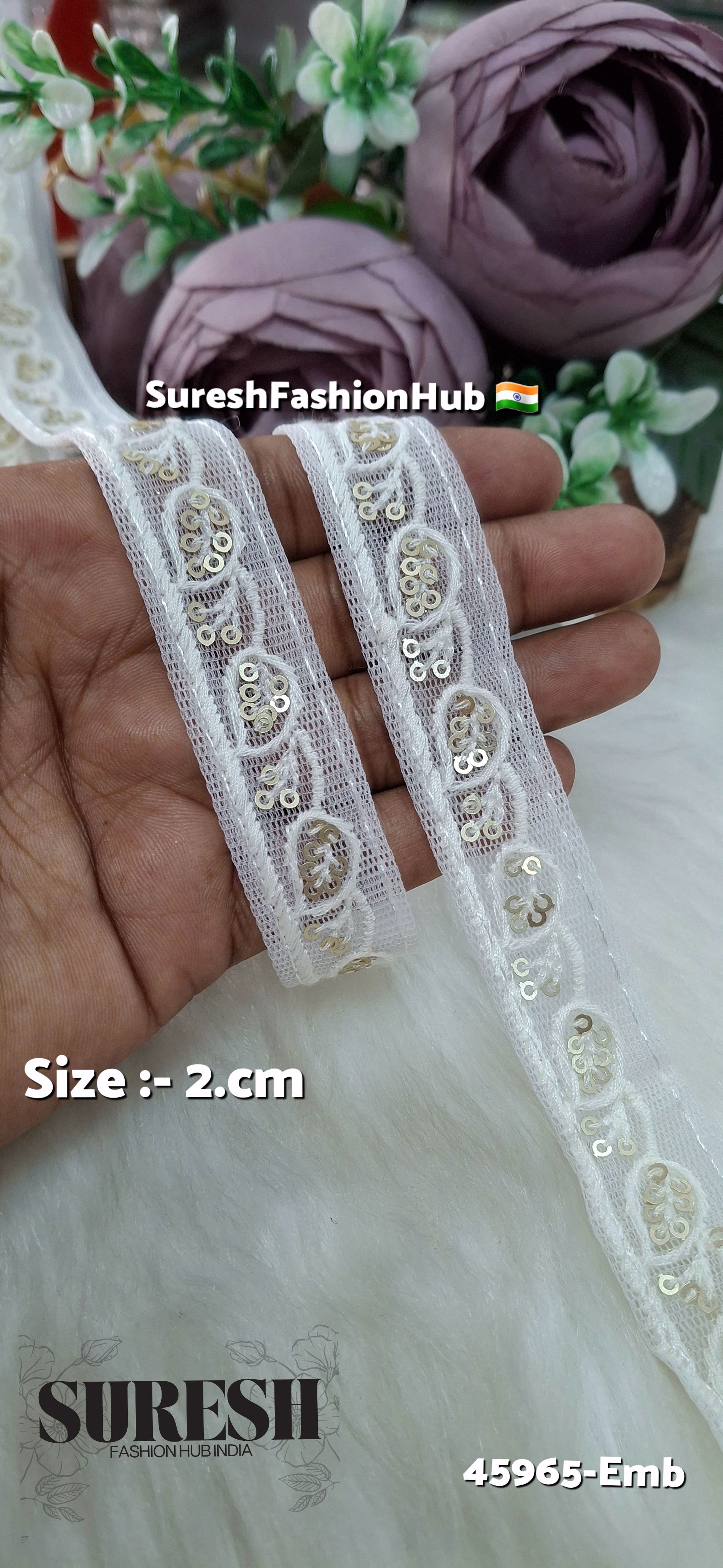 White Tone-on-Tone Embroidery Lace