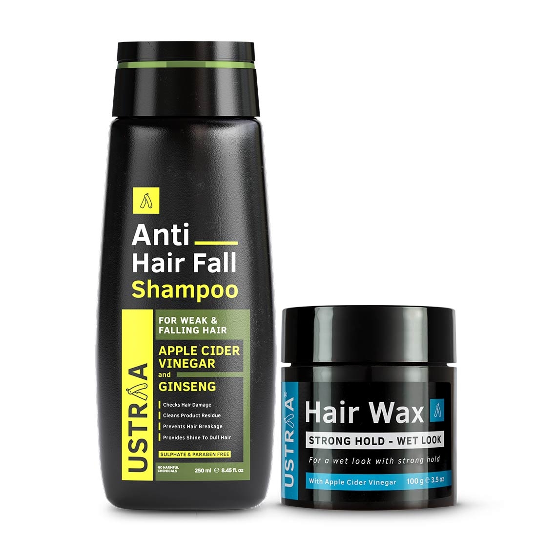 Ustraa | Ustraa Hair Wax Wet Look 100 g & Anti Hair Fall Shampoo 250 ml 0