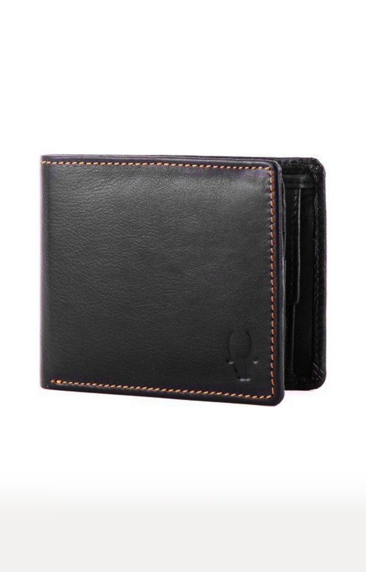 WildHorn | WildHorn RFID Protected Genuine High Quality Leather Black Wallet for Men 4