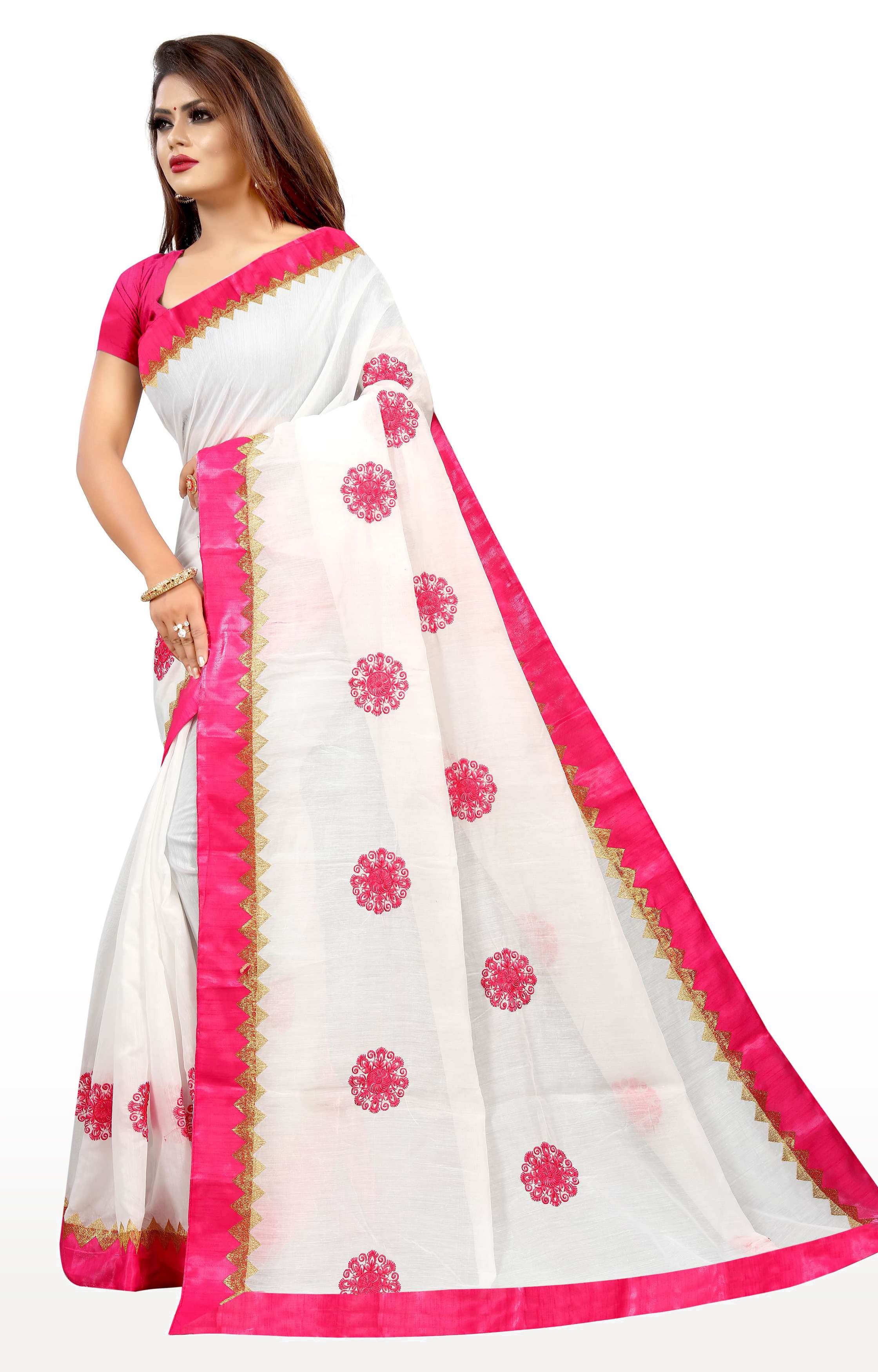 Lycra Saree with Embroidery work SR05649490