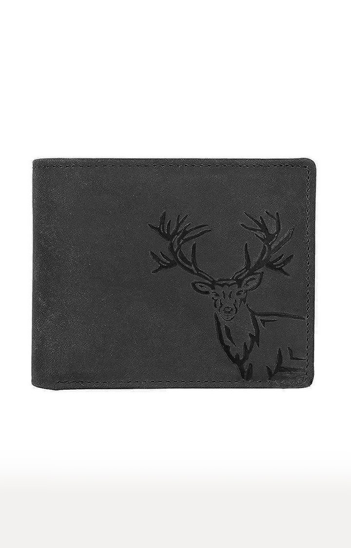 WildHorn | WildHorn RFID Protected Genuine High Quality Leather Grey Wallet for Men 0