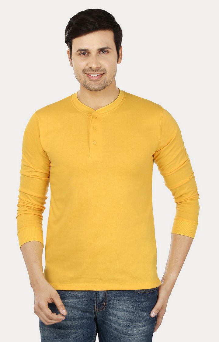Men's Multicolor Cotton Solid Regular T-Shirts