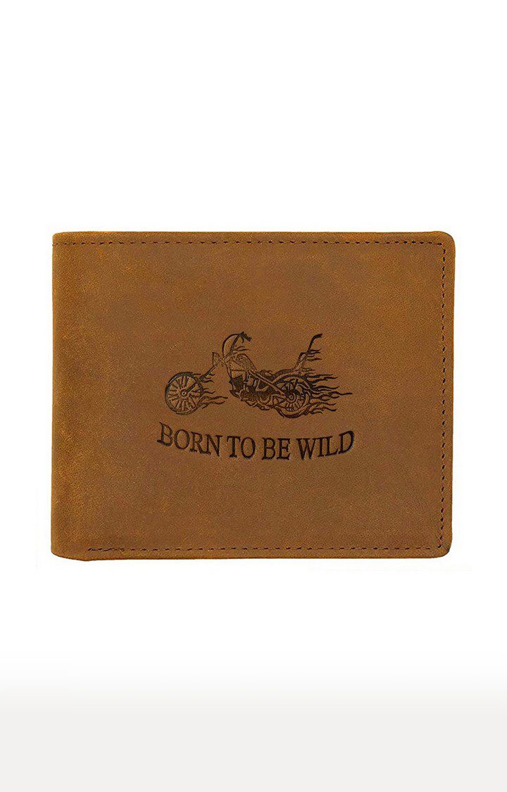 WildHorn RFID Protected Genuine High Quality Leather Tan Wallet for Men