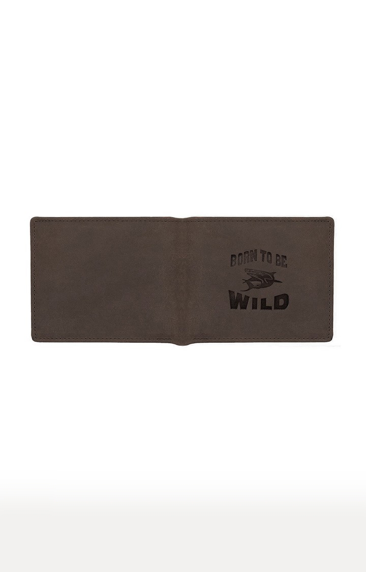 WildHorn | WildHorn RFID Protected Genuine High Quality Leather Dark Brown Wallet for Men 3