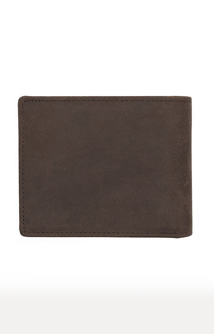 WildHorn | WildHorn RFID Protected Genuine High Quality Leather Dark Brown Wallet for Men 1