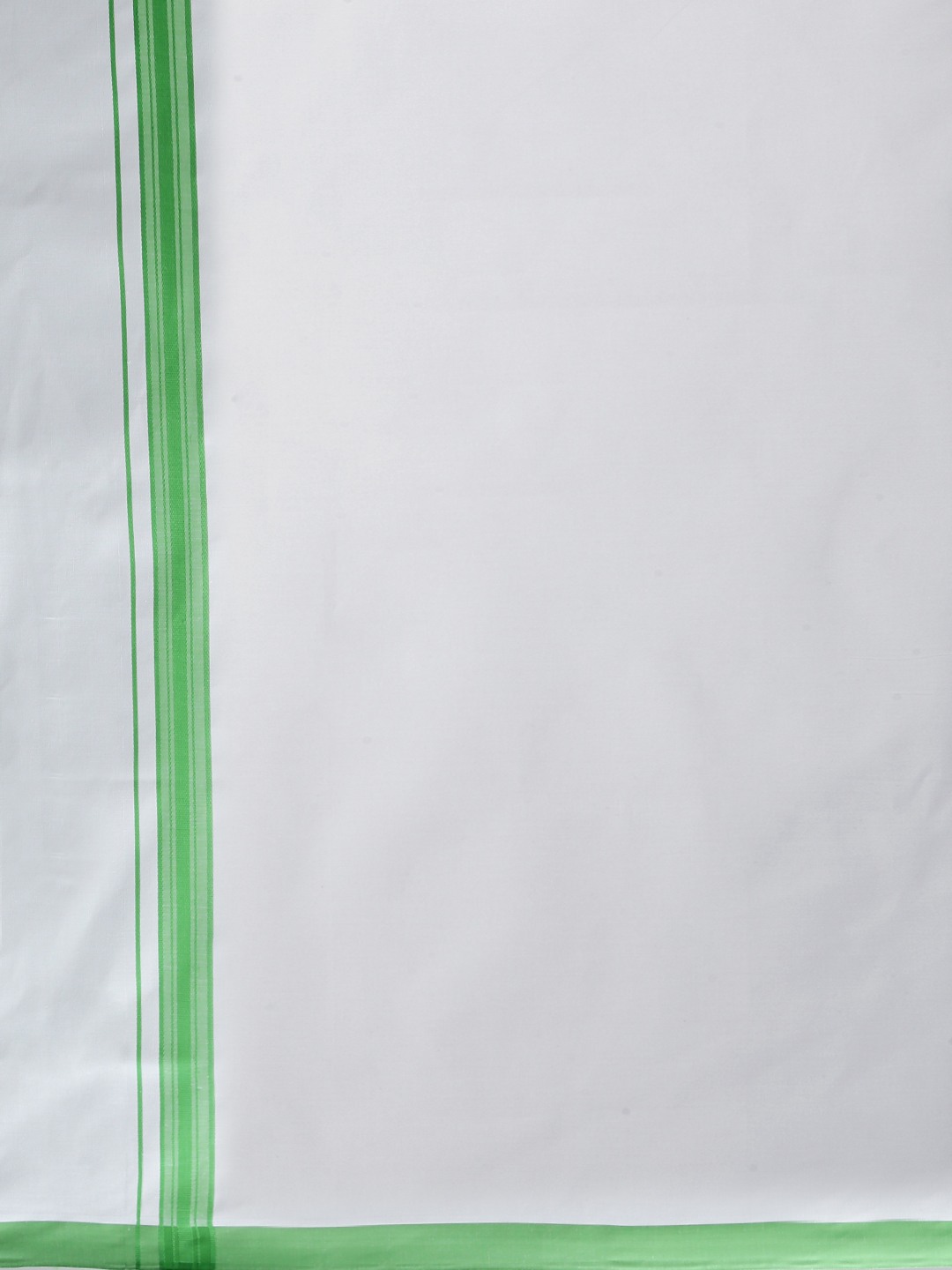 Whiteheart Men's 100% Cotton Solid,Light Green colour Fancy border Dhotis