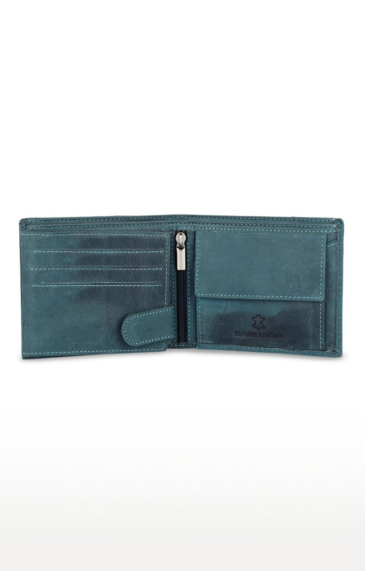 WildHorn | WildHorn Formal Black Reversible Leather Belt & Blue Wallet Combo Gift Hamper for Men 5