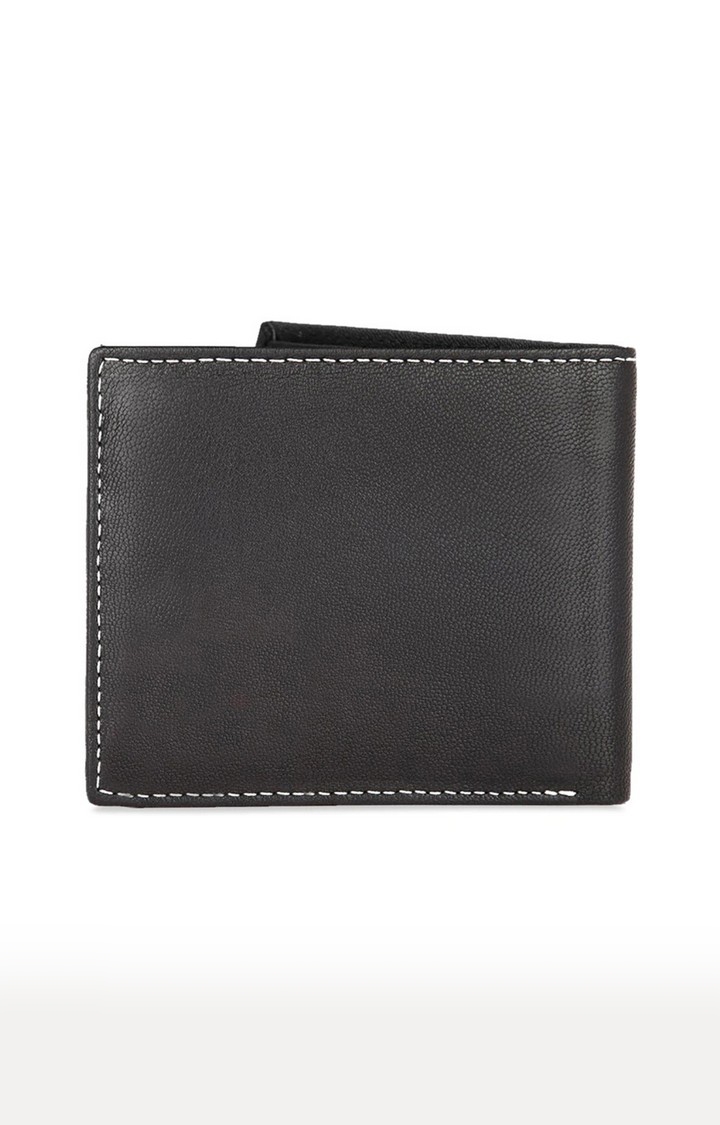 WildHorn | WildHorn RFID Protected Genuine High Quality Leather Embossed Black Wallet for Men 1