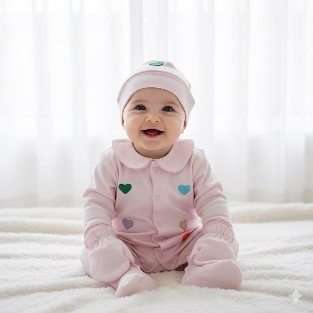 FlutterHeart Romper Set