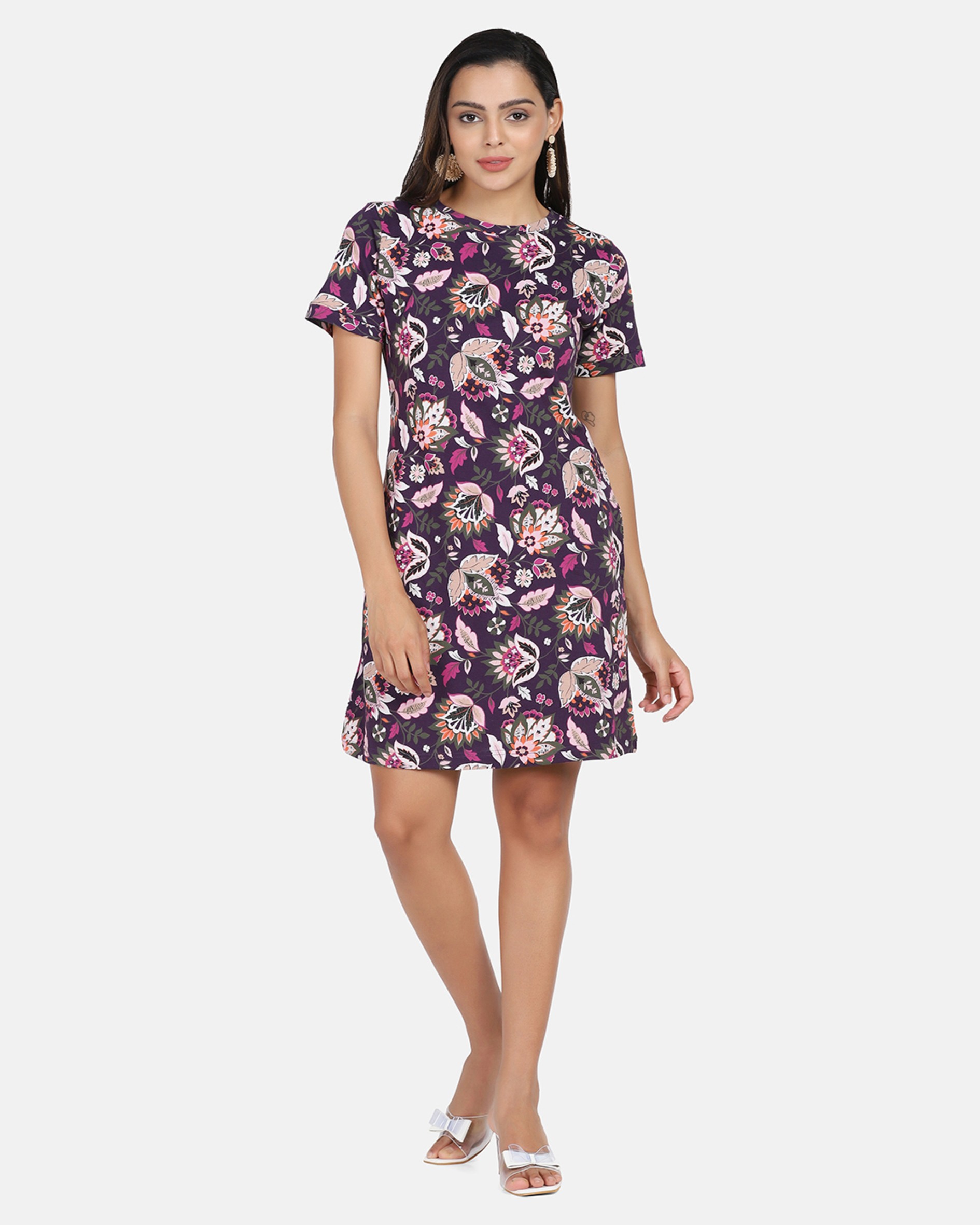 Violet Printed Pocket Dress