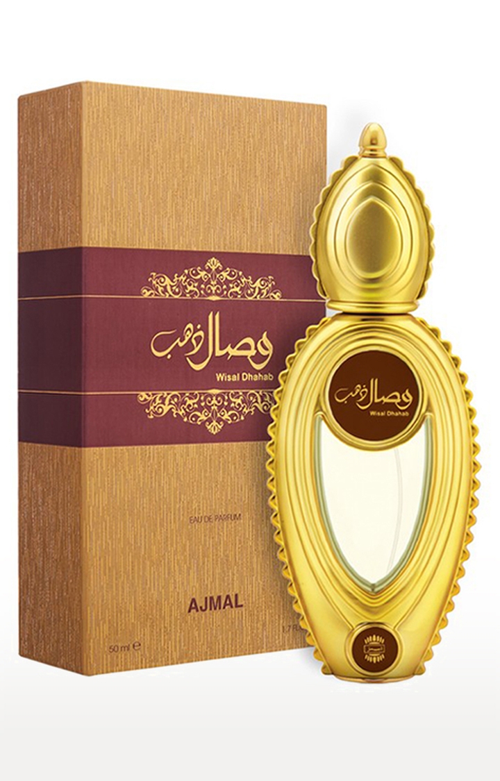 Ajmal | Ajmal Wisal Dhahab EDP Fruity Perfume 50ml for Men and Aura Concentrated Perfume Oil Fruity Alcohol-free Attar 10ml for Unisex 2