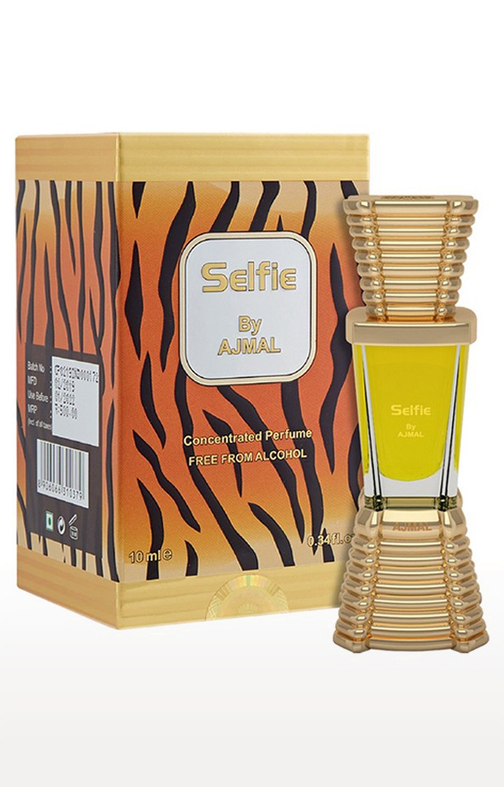 Ajmal Wisal Dhahab EDP Fruity Perfume 50ml for Men and Selfie Concentrated Perfume Oil Alcohol-free Attar 10ml for Men