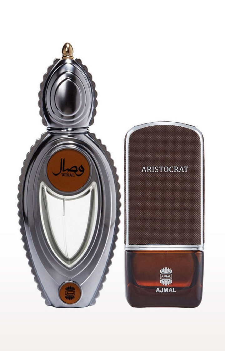 Ajmal | Ajmal Wisal EDP Musky Perfume 50ml for Women and Aristocrat EDP Perfume 75ml for Men 0