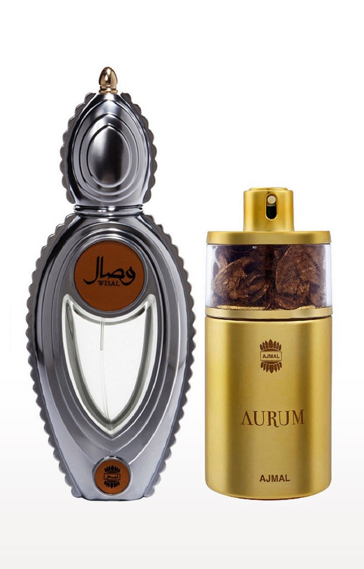 Ajmal | Ajmal Wisal EDP Musky Perfume 50ml for Women and Aurum EDP Fruity Perfume 75ml for Women 0
