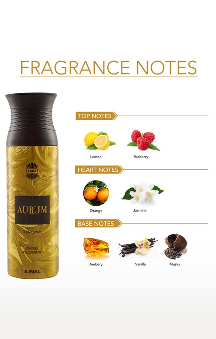 Ajmal | Ajmal Wisal EDP Musky Perfume 50ml for Women and Aurum Femme Deodorant Fruity Fragrance 200ml for WoMen 1