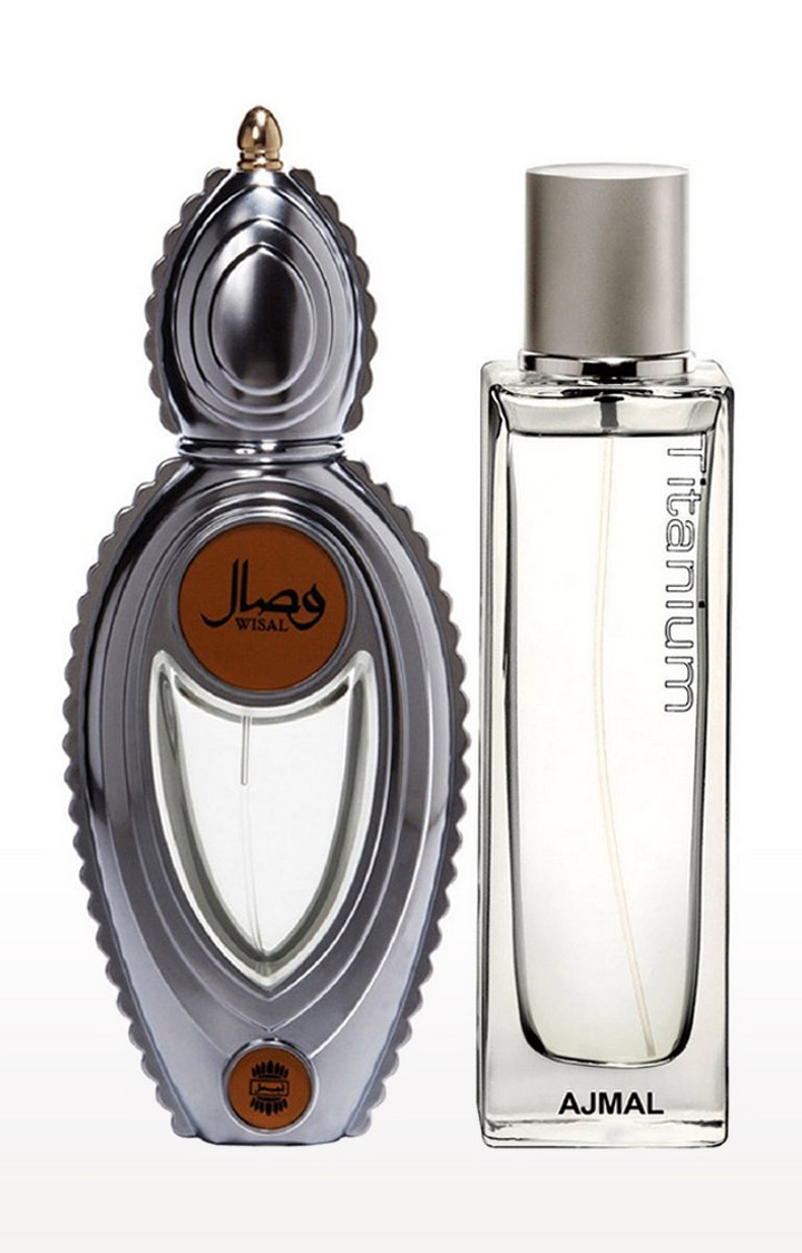 Ajmal | Ajmal Wisal EDP Musky Perfume 50ml for Women and Titanium EDP Perfume 100ml for Men 0