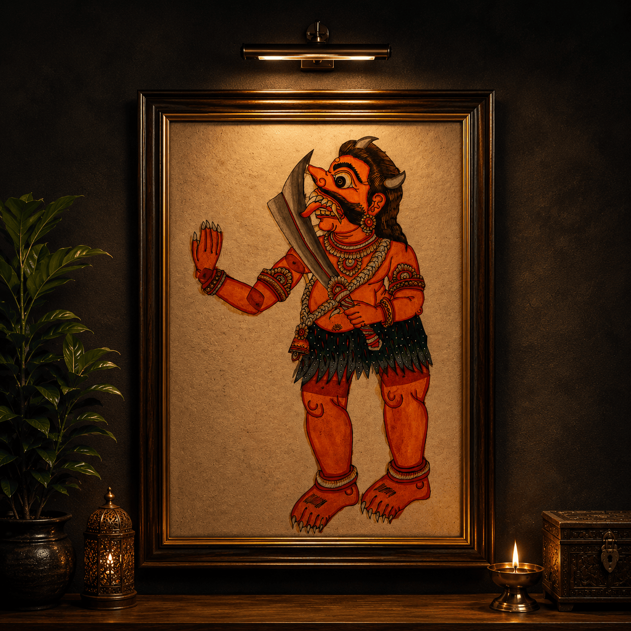 Veera Rakshaka Tholu Bommalata Leather Art