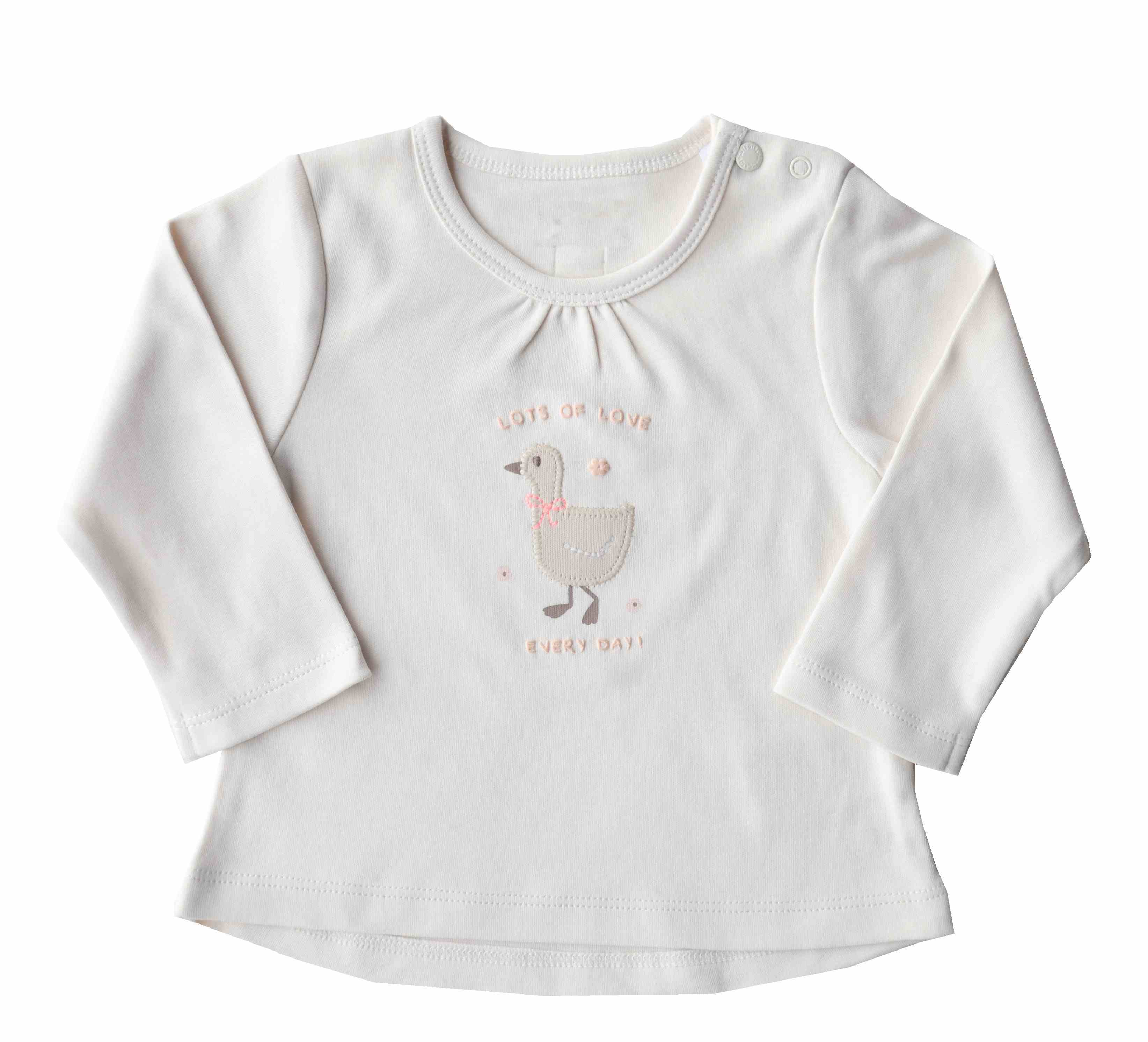 Baby Girls Top with full sleeves;Color-Cream