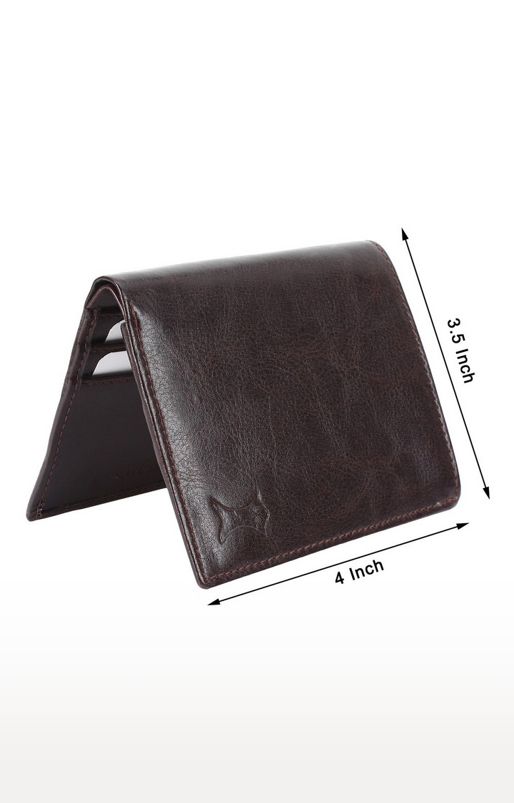 CREATURE | CREATURE Bi-Fold Brown Color Faux-Leather Wallet with Multiple Card Slots for Men 5