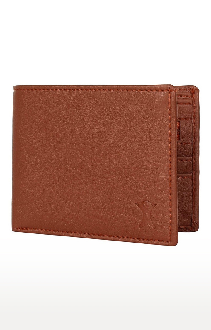 CREATURE | CREATURE Bi-Fold Tan Pu-Leather Wallet with Multiple Card Slots for Men 0