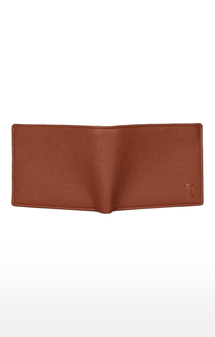 CREATURE | CREATURE Bi-Fold Tan Pu-Leather Wallet with Multiple Card Slots for Men 3
