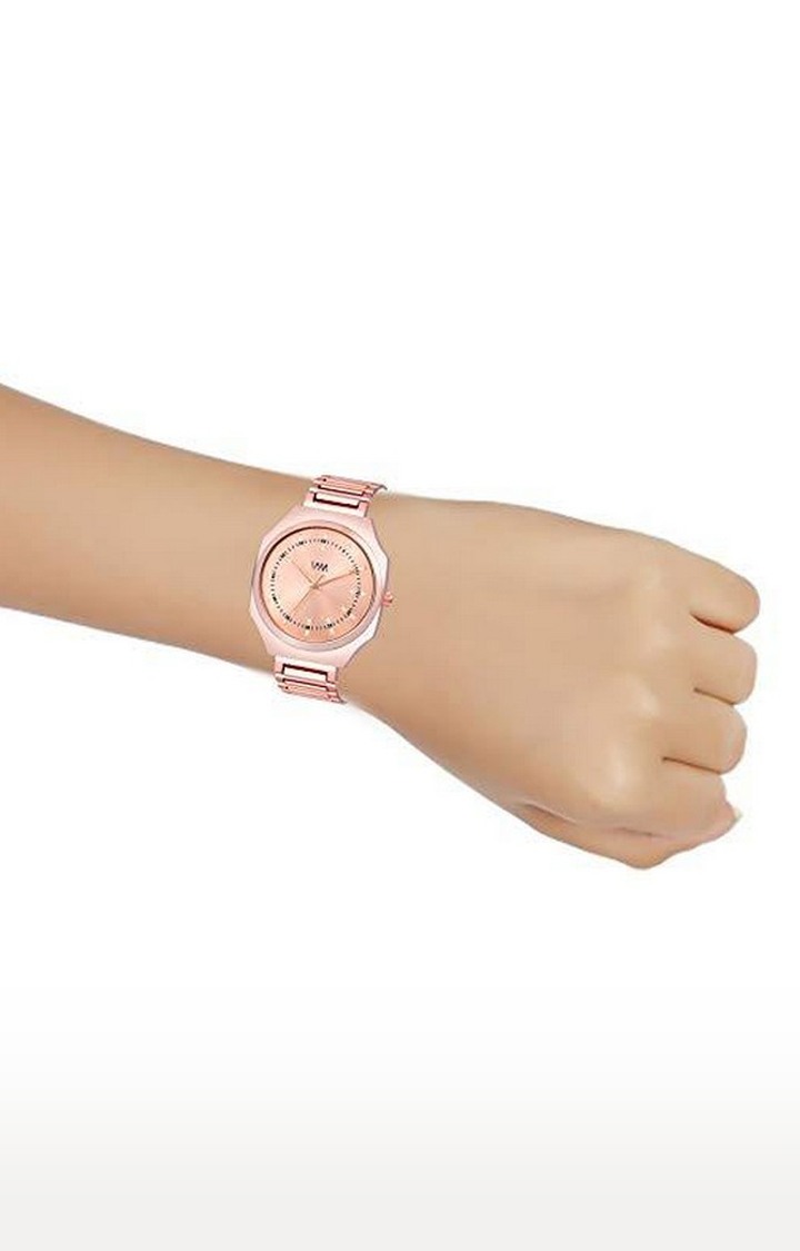 Watch Me Rose Gold Stainless Steel Watch For Women with Free Sunglasses WMAL-369-wmg-002