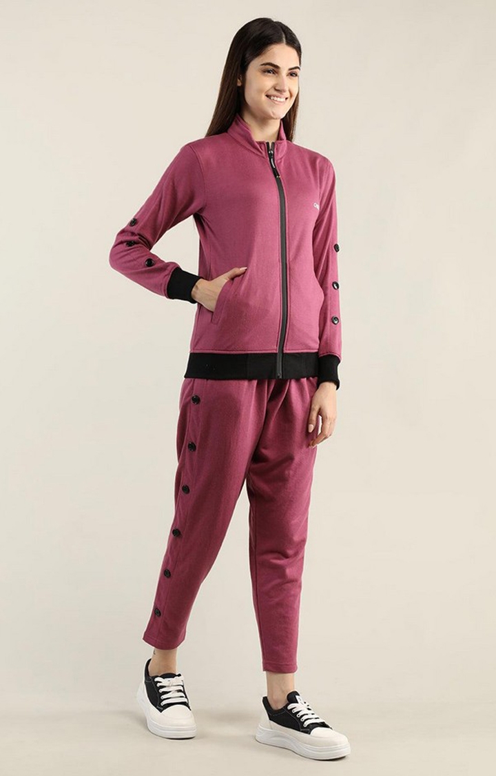 CHKOKKO | Women's Pink Solid Cotton Co-ords