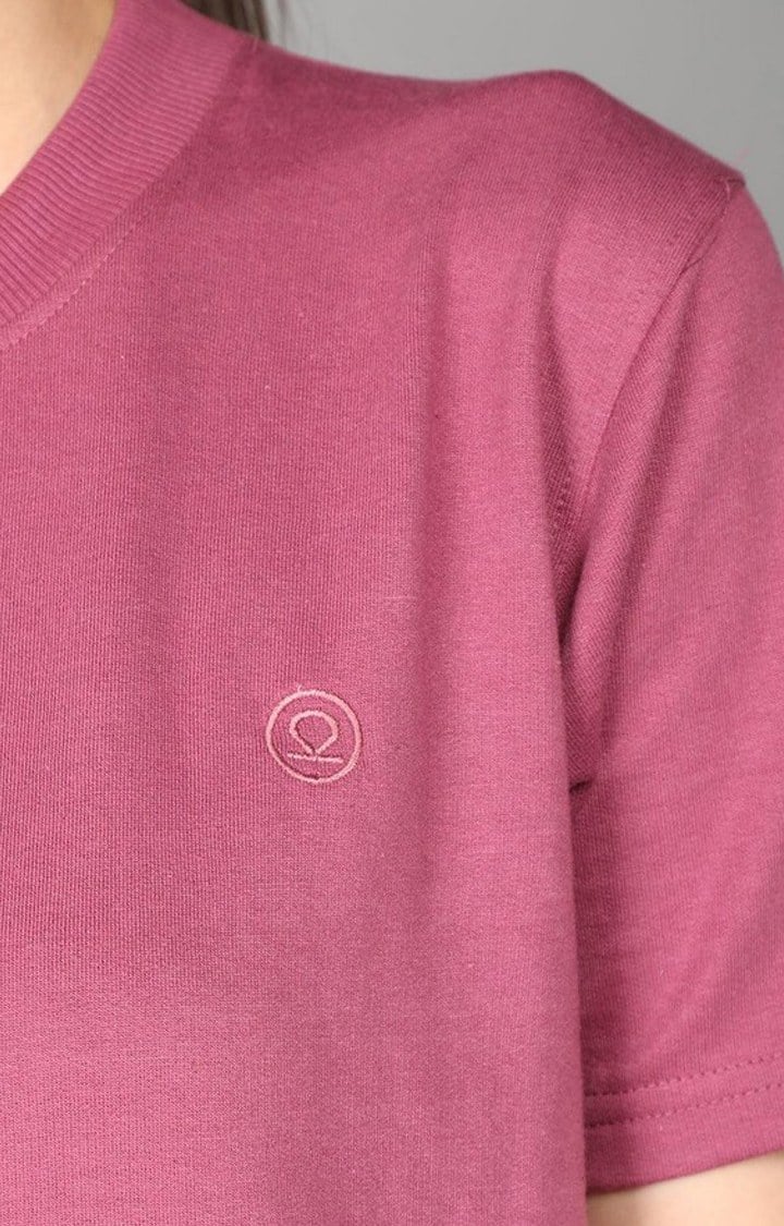 Women's Pink Solid Cotton Co-ords
