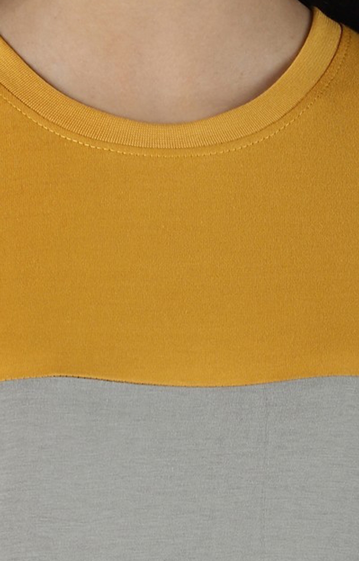 Dillinger | Women's Multicolour Cotton Colourblock Regular T-Shirt 4