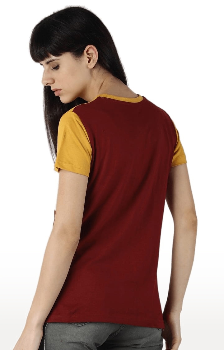 Dillinger | Women's Multicolour Cotton Colourblock Regular T-Shirt 3