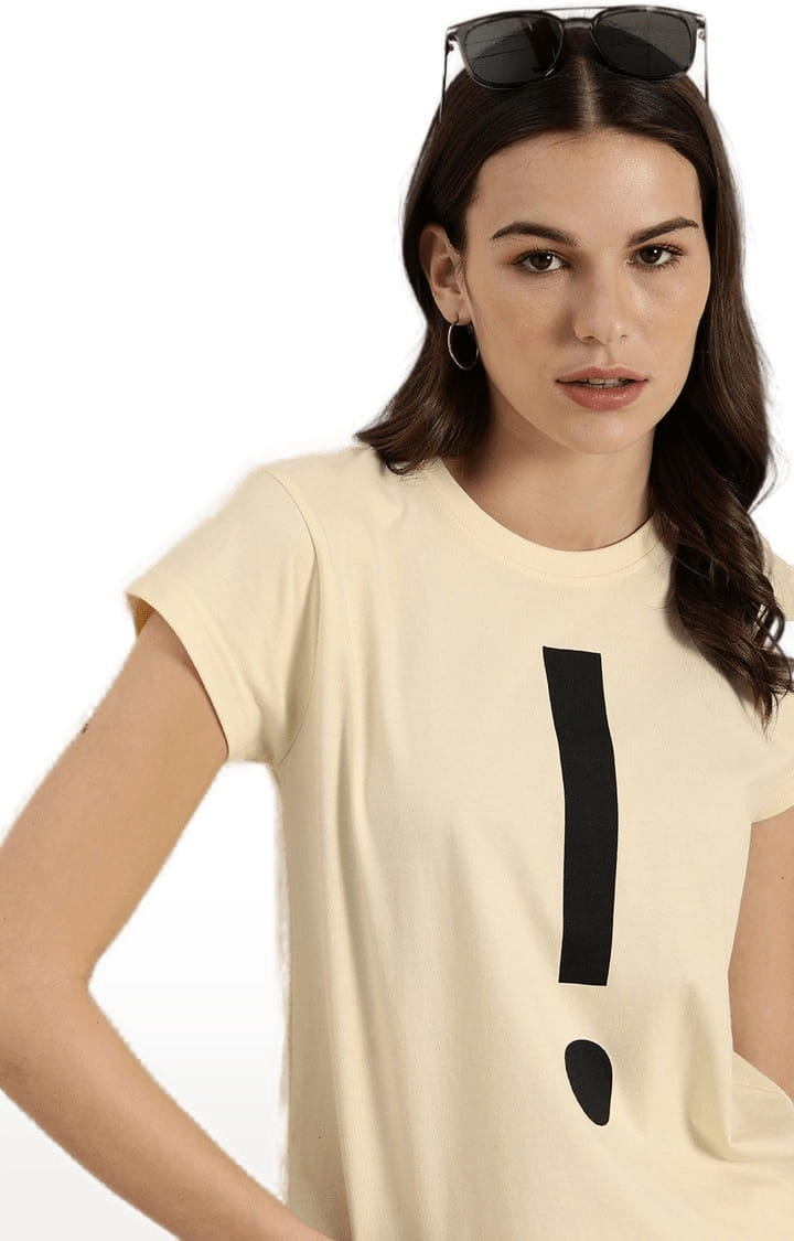 Dillinger | Women's Yellow Printed Regular T-Shirts 3