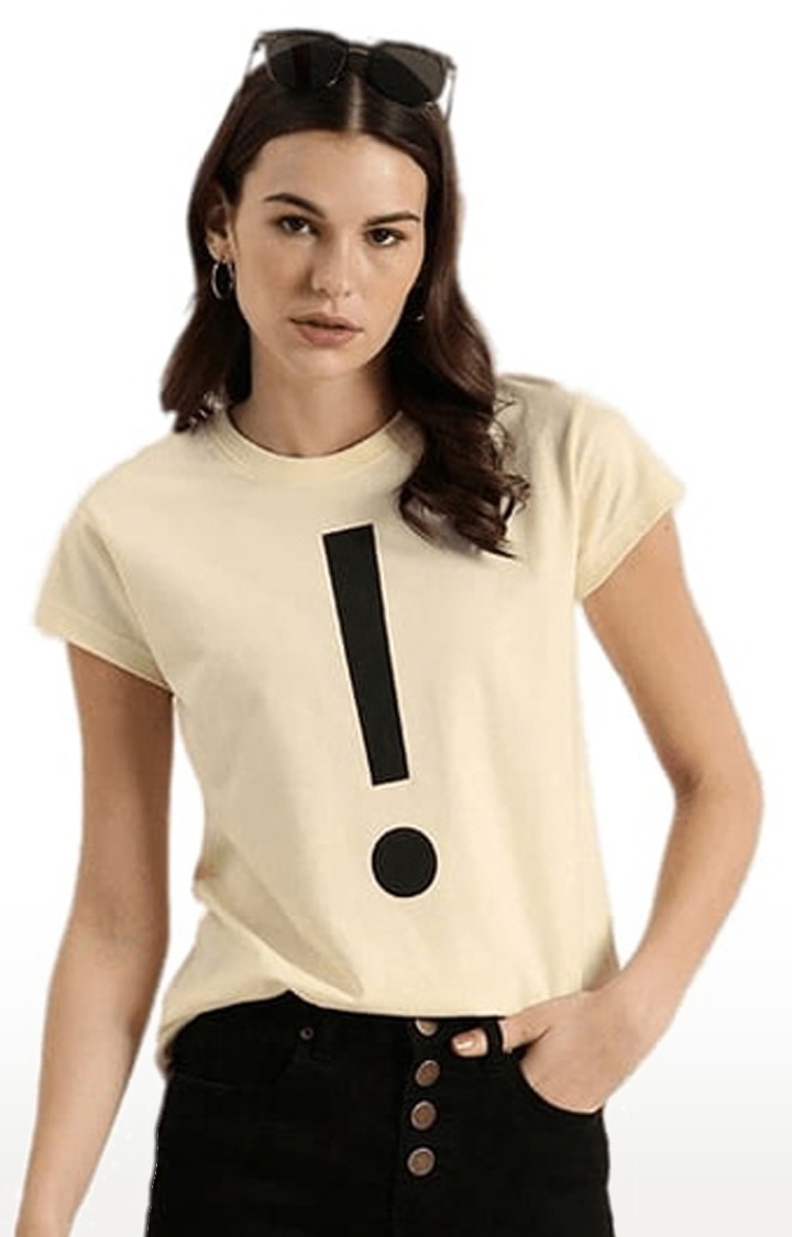 Dillinger | Women's Yellow Printed Regular T-Shirts 0